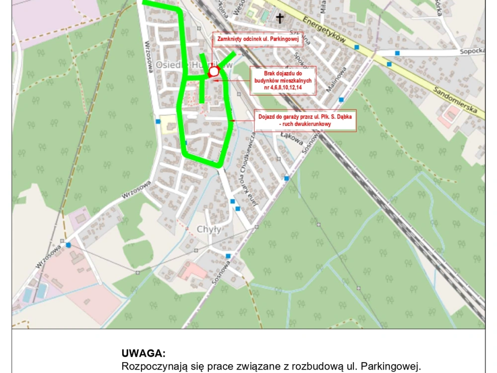 Utrudnienia na ul. Parkingowej w Stalowej Woli. Ruszyła rozbudowa drogi