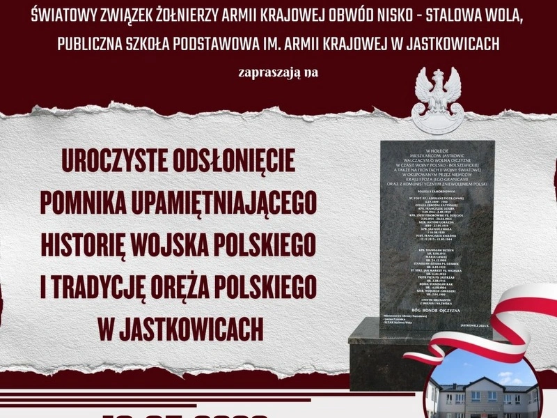 W Jastkowicach odsłonią pomnik poświęcony historii Wojska Polskiego i tradycji oręża
