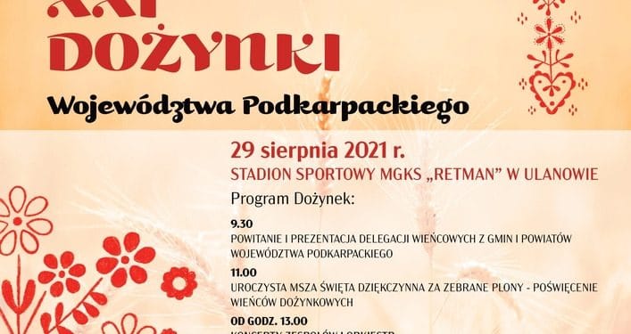 Program Dożynek Wojewódzkich w Ulanowie