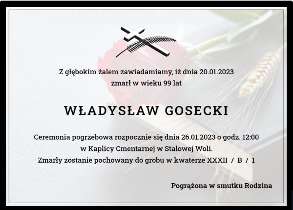 Pożegnanie Władysława Goseckiego Sztafeta.pl