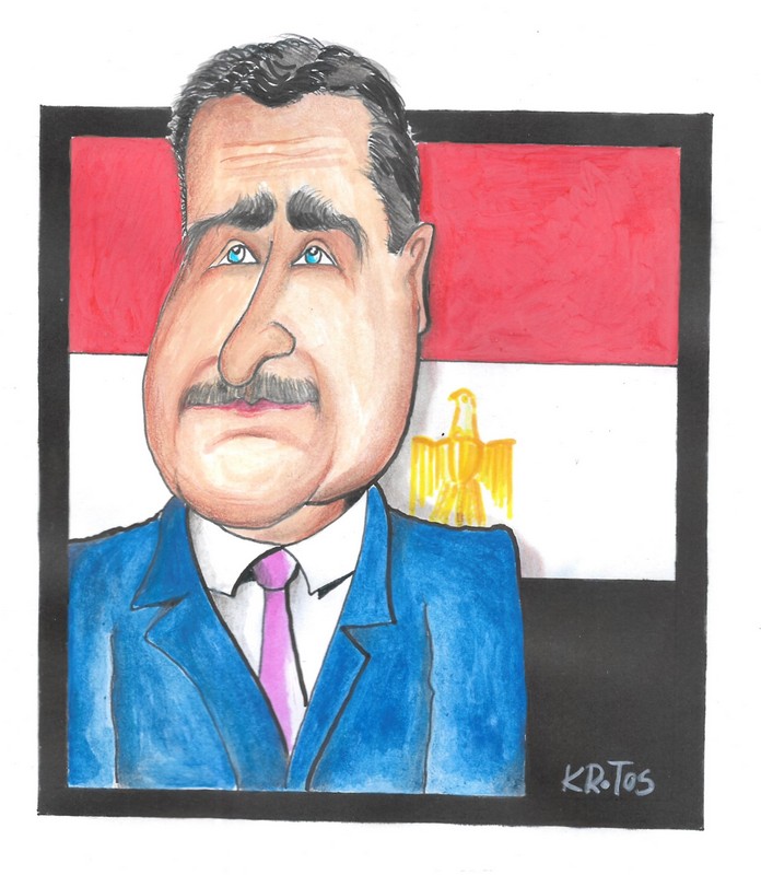 Prezydent Nasser autorstwa Tadeusza Krotosa