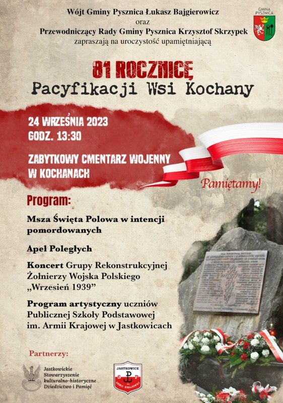 81. rocznica pacyfikacji wsi Kochany Sztafeta.pl